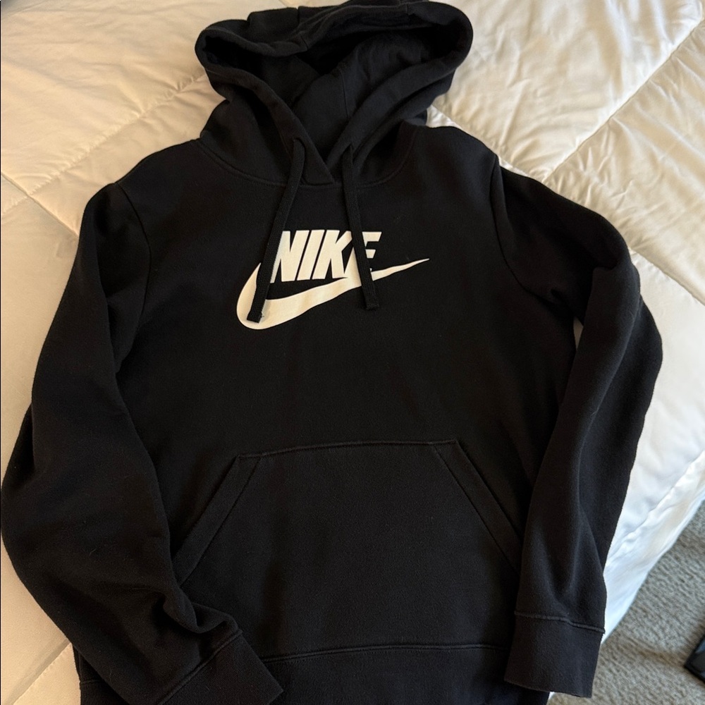 Nike Women’s Black Hoodie with White Logo